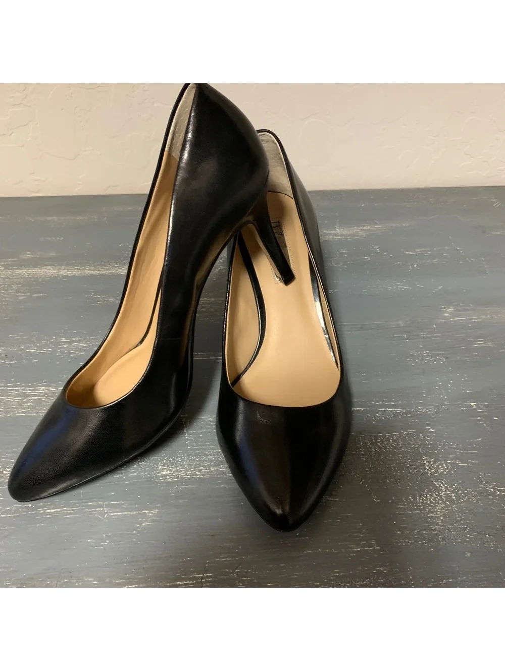 INC International Concepts black pointed-toe pumps